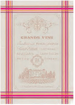 Set of 3 Jacquard dish cloths (Grands Vins)